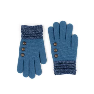 Gloves blue britt knit