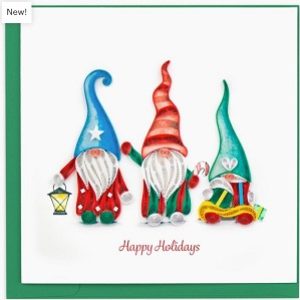 Quilling Card Holiday Gnomes