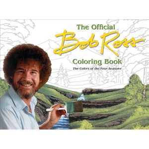 front cover of bob ross coloring book