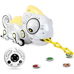 remote control chameleon toy with magnetic bugs