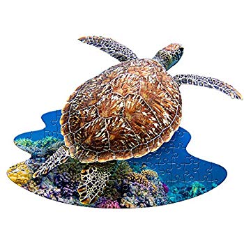 i am lil' sea turtle shaped puzzle assembled