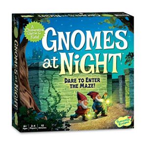 Gnomes at night game front of box