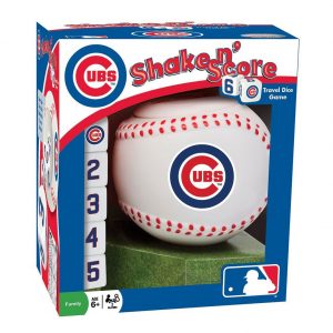 front of box of chicago cubs shake and score dice game