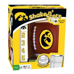 front of box of iowa hawkeyes shake and score game