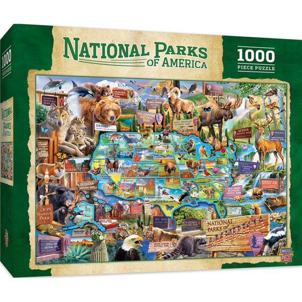 front of national parks puzzle box