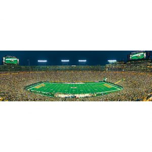 green bay packers 1000 pc panoramic puzzle put together