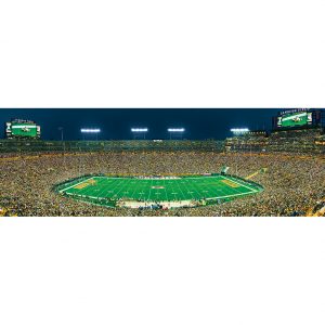 green bay packers 1000 pc panoramic puzzle put together