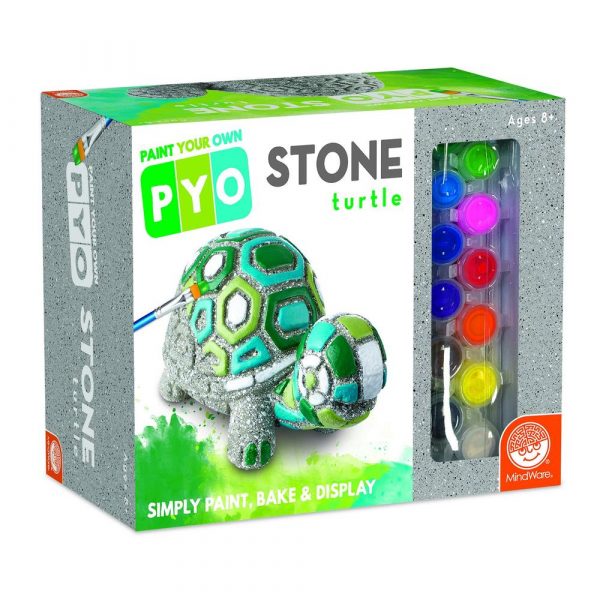 front of paint your own stone turtle box