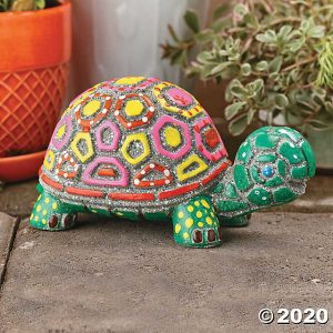 painted stone turtle
