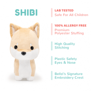 shibi inu plush with facts