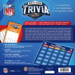 Trivia Challenge board game NFL Gridiron Back Cover