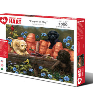 Puppies at Play Hart puzzle