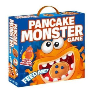 front of box pancake monster game blue and orange