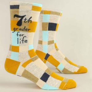 7th Grader Blue Q men's socks