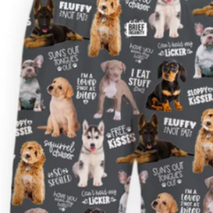 close up of dog lounge pants