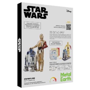 Metal Earth R2D2 C3PO set back