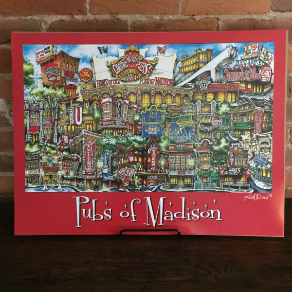 Pubs of Madison Red Border poster