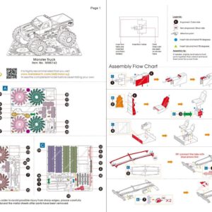 Monster Truck Metal Earth instructions