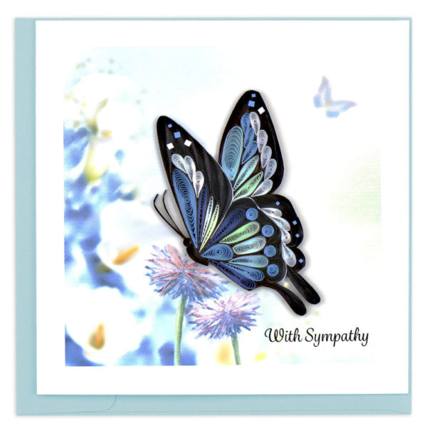 Quilling card Sympathy butterfly