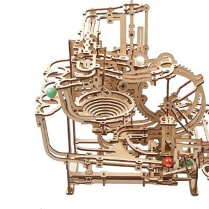 UGears marble run stepped hoist side