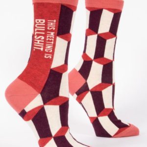 Meeting is Bullshit socks