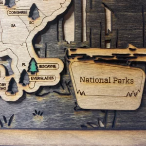 National park map detail