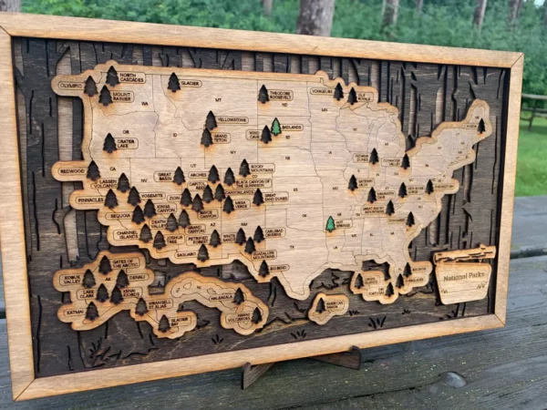 National park wood map