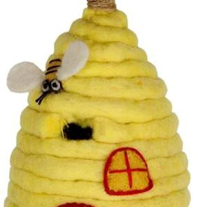 Beehive felt birdhouse