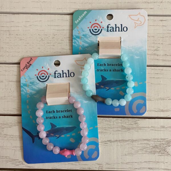 two fahlo tracking bracelets with sharks