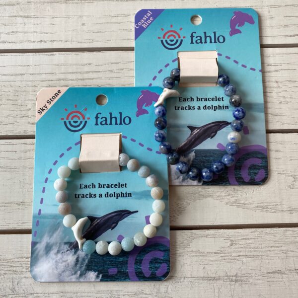 TWO DOLPHIN TRACKING BRACELETS