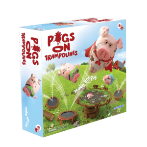 front of box pigs on trampolines