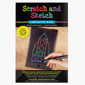 front of package of scratch and sketch infinity pad