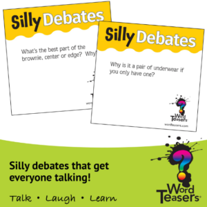 two cards of silly debates