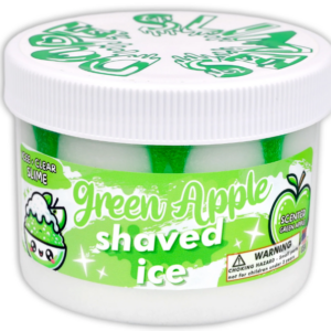 ROUND CONTAINER OF GREEN AND WHITE SLIME