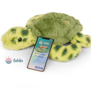 sea turtle plush with green shell and light green and dark green dots