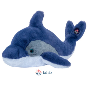 blue, white and grey dolphin stuffed animal