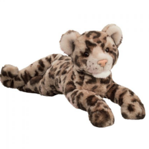 saffron deluxe leopard plush brown and tan with spots