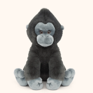 gray gorilla plush with light gray face