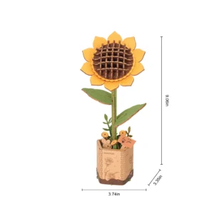 Wooden sunflower puzzle