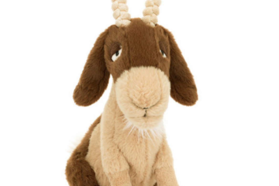 front of glenny goat plush from Jellycat