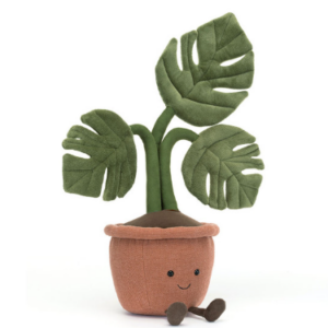 monstera plant plush jellycat