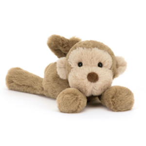 brown tiny smudge monkey plush from jellycat