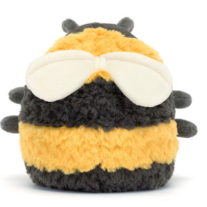 back of jellycat albee bee with white wings