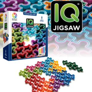 colorful iq jigsaw puzzle game with box