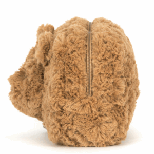 side view of bartholomew bear pouch