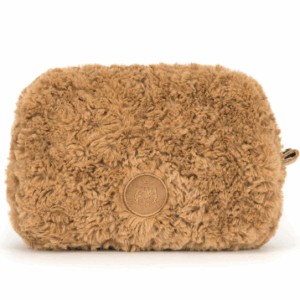 back side view of bartholomew bear pouch