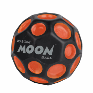 orange and black moon ball