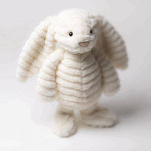 cream colored bunny jellycat standing