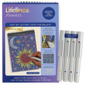 Lifelines FlowArt: Dot-By-Letter Into the Galaxy Metallic ink