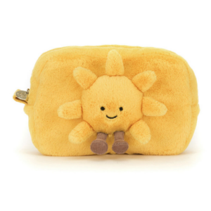 Screenshot 2026-01-15 085120 front view yellow plush pouch with sun and legs